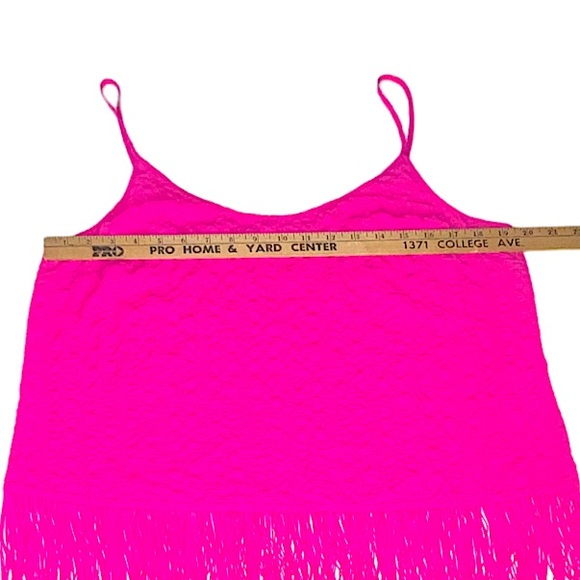 Lilly Pulitzer Neem Berry Sangria Strappy Fringe Textured Tank Top Blouse L EUC! - Picture 7 of 15